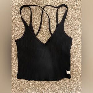 Vuori Black Ribbed Camisole